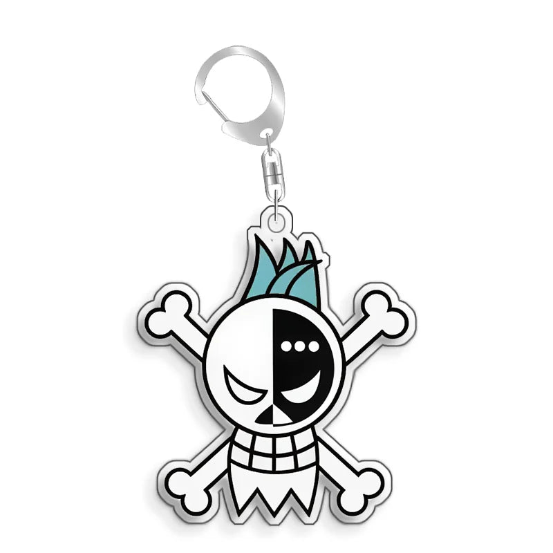 Keychain OP OPTCG Card Straw Hat Piates Brook Backpack Pendant Anime Game Fans Gift Recycled Acrylic Decoration Rare Card Toy5cm