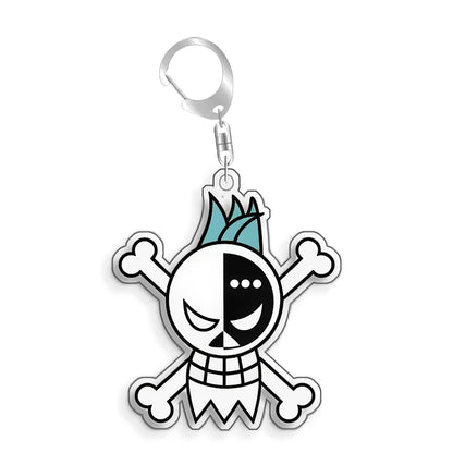 Keychain OP OPTCG Card Straw Hat Piates Brook Backpack Pendant Anime Game Fans Gift Recycled Acrylic Decoration Rare Card Toy5cm