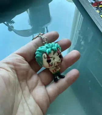 Funko POP Pocket Keychain One Piece Roronoa Zoro Kid Pendant Gift Key Chains Kid Action Figure Toy Doll Collectible Kid Toys
