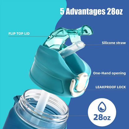 800ML ONE PIECE Monkey D. Luffy Nico Robin Anime Straw Sport Water Bottle for Easy Carry Ideal for Fitness Sports Outdoor