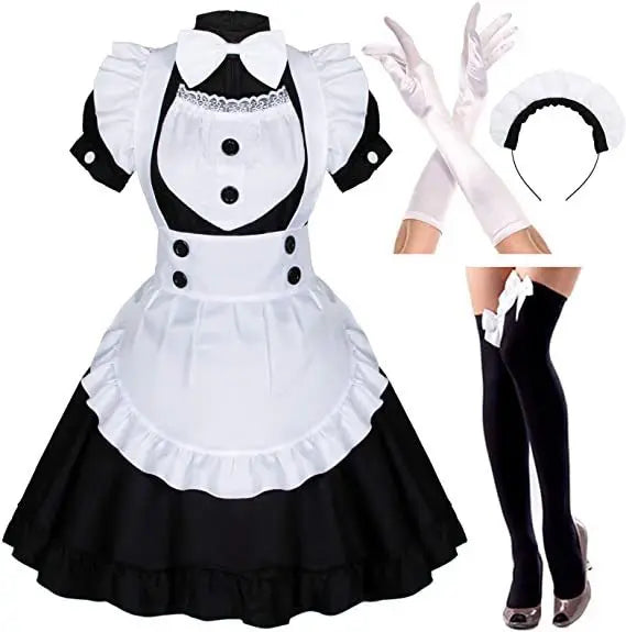Black White Cat Maid Outfit