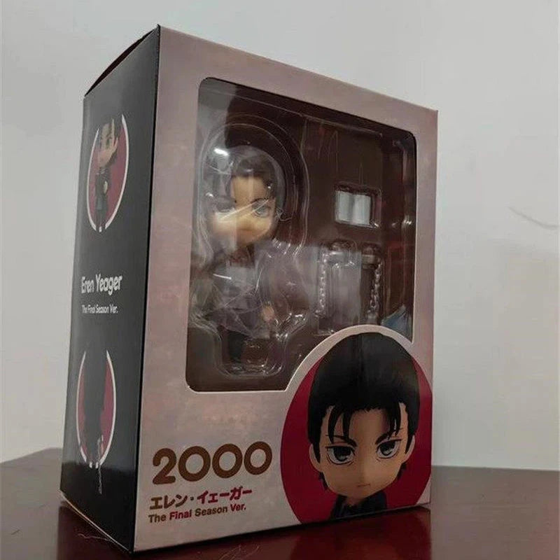 Attack On Titan Eren 2000 Nendoroid Swap Face Action Figures Cute Cartoon Doll Model Toy Figure Desktop Ornament Surprise Gifts