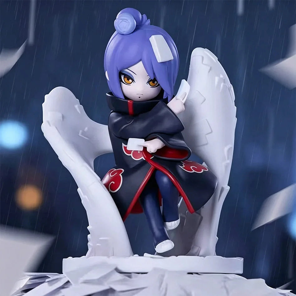 Popular Naruto Anime Figure Random Blind Box Doll Q Version Cute Uchiha Sasuke Figurine Car Decoration Collection Model Toy
