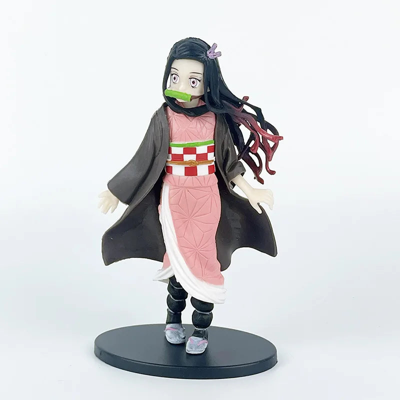 Anime Figure Demon Slayer Figures Kimetsu No Yaiba Doll Tanjiro Nezuko Zenitsu Figurine Inosuke Warrior Action Figure Model Toys