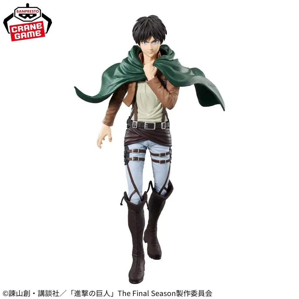 Genuine Banpresto Bandai In Stock Grandista Attack On Titan Eren Jaeger Levi Ackerman Figure Anime Model Boxed Toy Gifts