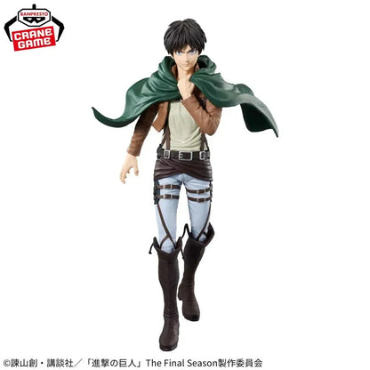 Genuine Banpresto Bandai In Stock Grandista Attack On Titan Eren Jaeger Levi Ackerman Figure Anime Model Boxed Toy Gifts