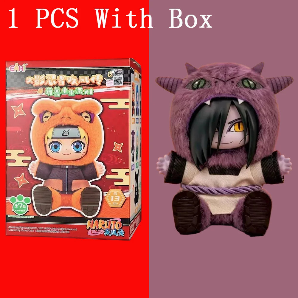 BANDAI Eaki Naruto Uzumaki Naruto Blind Box Shippuden Beast Party Series Jiraiya Plush Doll Anime Characters Are Cute Toys Gifts