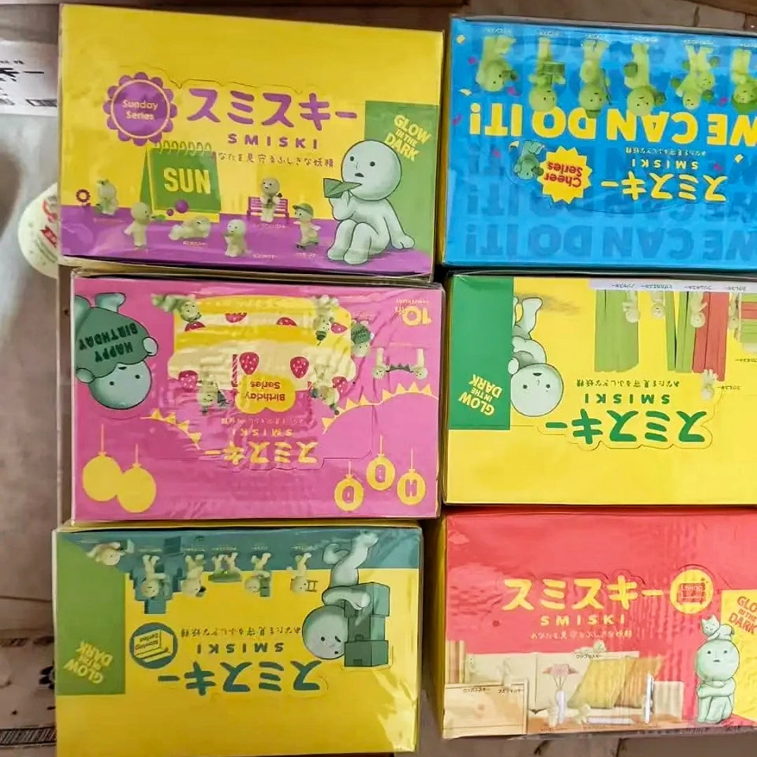 Sonny Angel Mini Figure Smiski Birthday Sunday Living Yoga Work Bath Hippers Moving Series Mystery Surprise Blind Box Toys Gifts