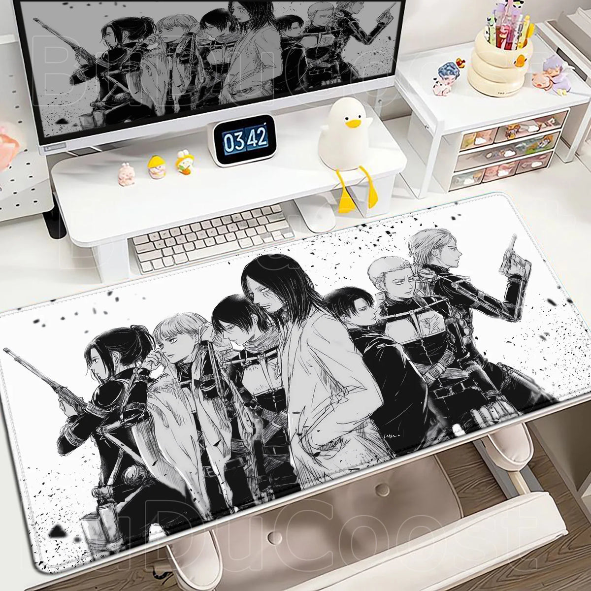 New Mousepad Anime Attack on Titan Mouse Pad Gaming Accessories PC Keyboard Large Rubber Non-slip Desk Mat Computer Table Carpet