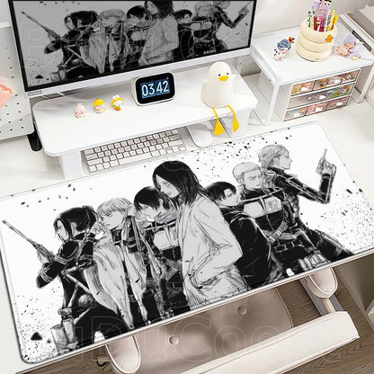 New Mousepad Anime Attack on Titan Mouse Pad Gaming Accessories PC Keyboard Large Rubber Non-slip Desk Mat Computer Table Carpet