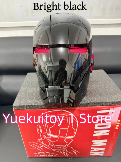 Wearable Iron Man Mk5 Helmet Toy with Arm Cannon Role Play Gift for Fans Transformers Bumblebee & Green Goblin Designs