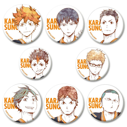 Haikyuu!! Anime Button Pins