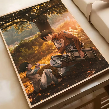 Attack On Titan Levil Ackerman Anime Poster HD Art Sticky Wall Waterproof Home Living Room Bedroom Bar Aesthetic Decoration