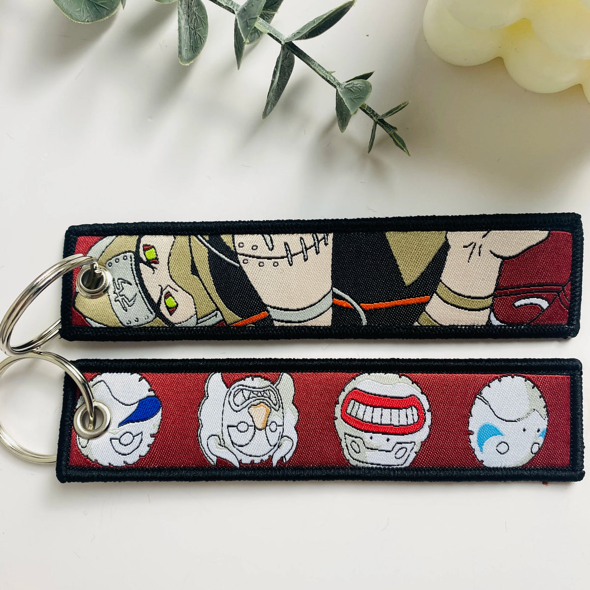 Anime Character Embroidered Keychain
