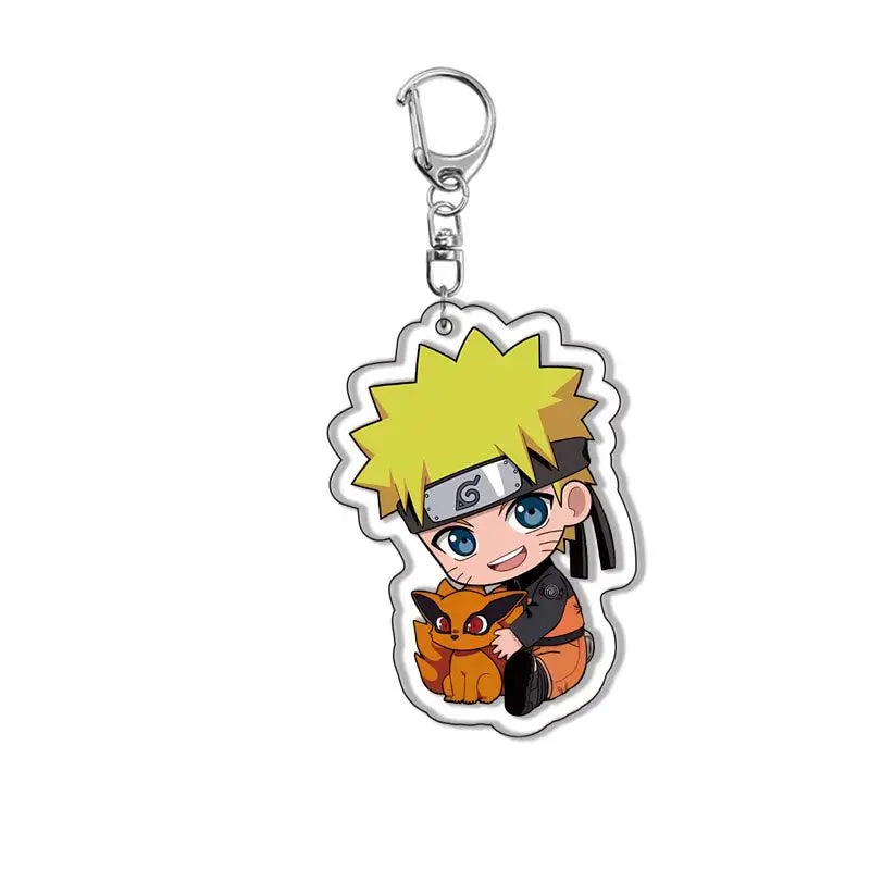 Naruto Shippuden Anime Acrylic Backpack Keychain Pendant Cosplay Accessory Uzumaki Naruto Figure Collectible Gift for Fans