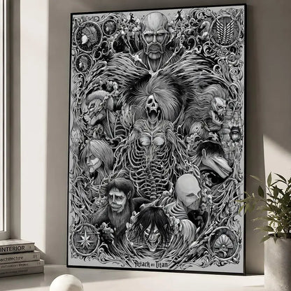 Anime Attack On Titan Eren Yeager Poster Peel And Stick Wall Art PP Waterproof HD Bedroom Living Room Home Decor Gift
