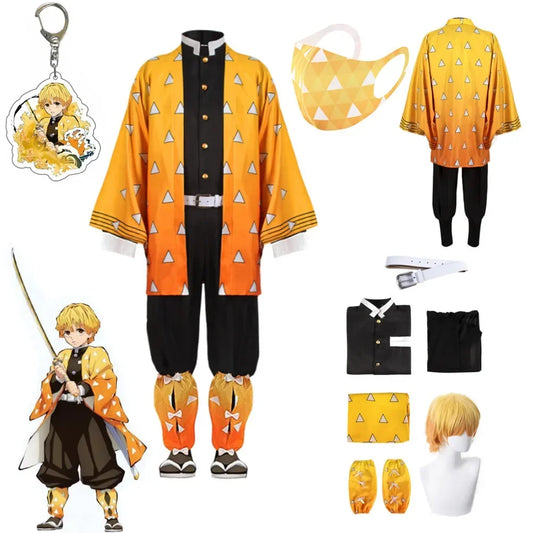 Kimetsu No Yaiba Agatsuma Zenitsu Cosplay Wig