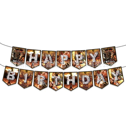 Attack on Titan Anime Birthday Party Cake Decoration Balloon Pull The Flag Rivaille Eren Party Props
