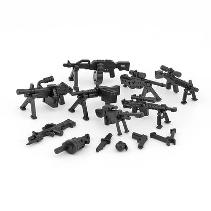Military Special Forces SWAT Gangster Jeeps Off-Road Vehicle Assault Boat Model Soldier Weapons Building Block Toy For Children
