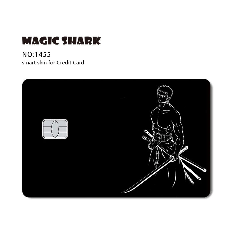 Hot Sale Maigc Shark Anime One-Pieces Chopper Luffy Nami Waterproof Front Side Sticker Film Skin for Credit Debit Card