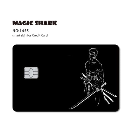 Hot Sale Maigc Shark Anime One-Pieces Chopper Luffy Nami Waterproof Front Side Sticker Film Skin for Credit Debit Card