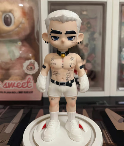 Toos Deer Head Boy Figure Muscle Guy Handsome Boy with Tattoo Warrior Doll Running Park Collection Ornament Accompany Gift