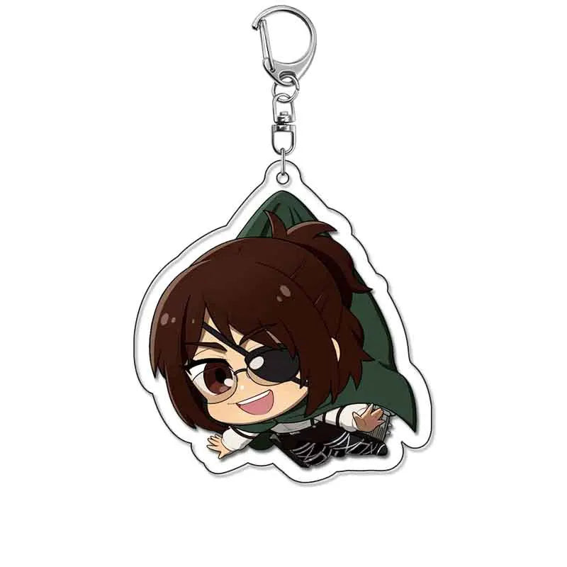 Attack On Titan Eren Jäger Anime Acrylic Keychain Jewelry Animation Products Key Chain Bag Charms Creative Pendant Friends Gift