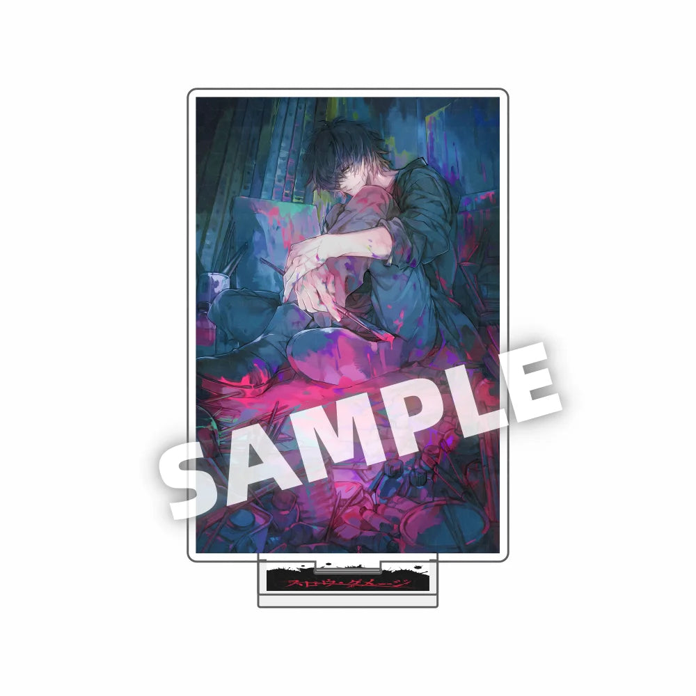Anime Slow Damage cute 15CM acrylic keychains Model Figure figurine