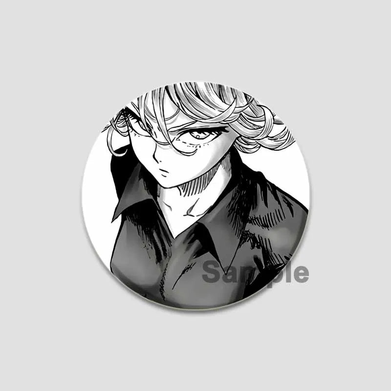One Punch Man Saitama Button Pins