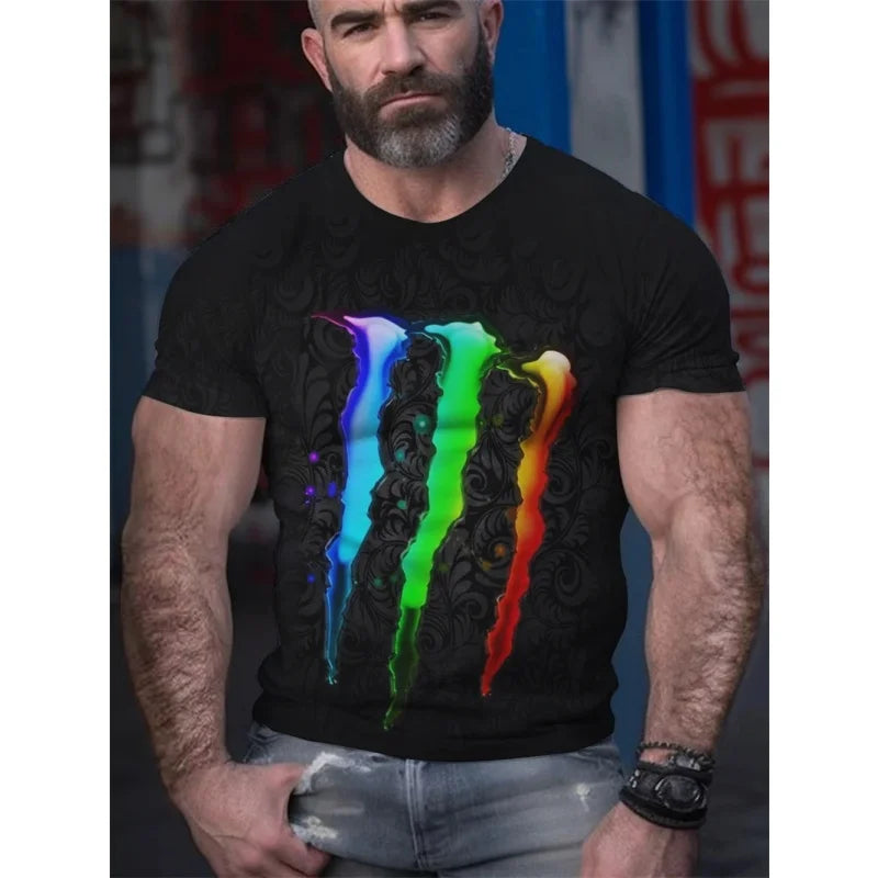 Bear Seal Graphic T Shirt For Men Cute Cool Animals 3D Printed Tees
