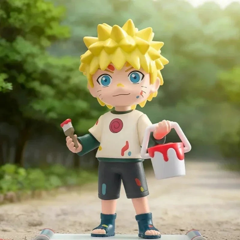 POP MART Naruto Shippuden Childhood Series Mystery Box Genuine Blind Box Guess Toys Bag Ornament Figurines Home Decor Desktop