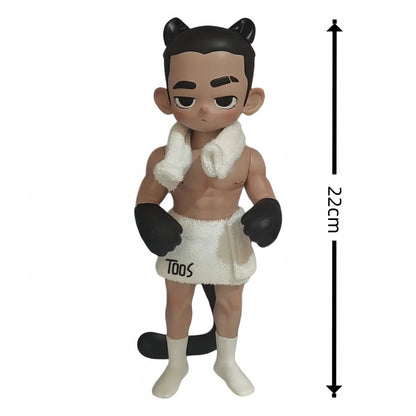 Toos Deer Head Boy Figure Muscle Guy Handsome Boy with Tattoo Warrior Doll Running Park Collection Ornament Accompany Gift