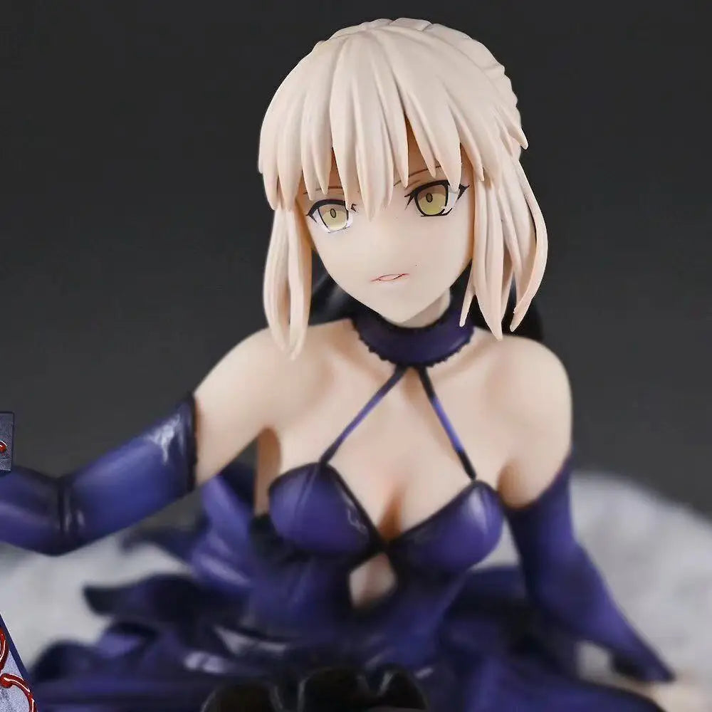 【C4 STUDIO】13cm/5.12 Inch Anime Saber Fate/stay night GK Altria Pendragon Figure Standing Statue Collectible Model Toy Gift
