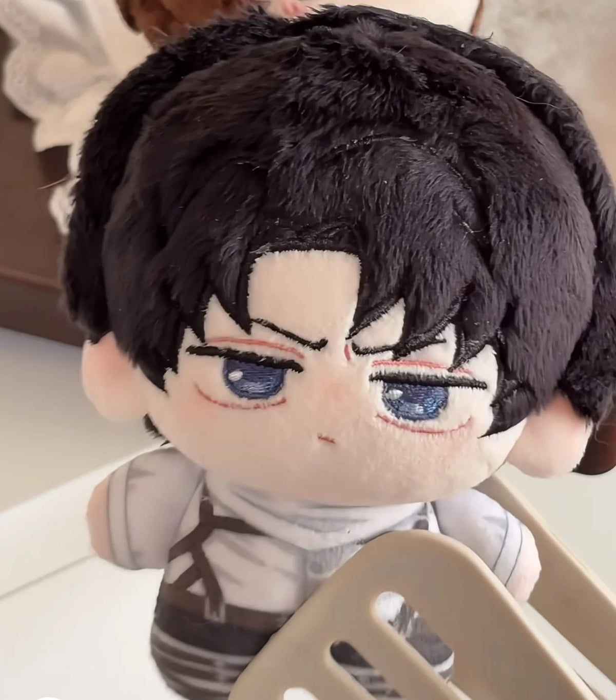 Anime Attack on Titan Fan-Made 10cm Plush Dolls & Keychains - Levi, Hange, Eren, Mikasa - Anime Stuffed Figure Pendant Gift