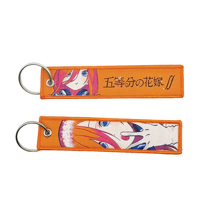Anime Lock Embroidery Keychain