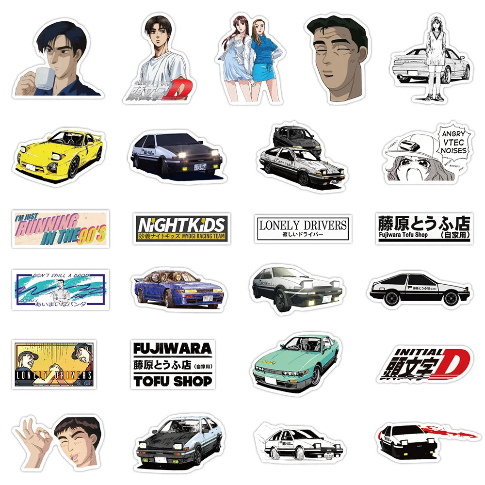 Initial D Fujiwara Takumi Stickers