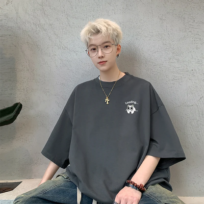 Anime Print Oversized T-Shirt