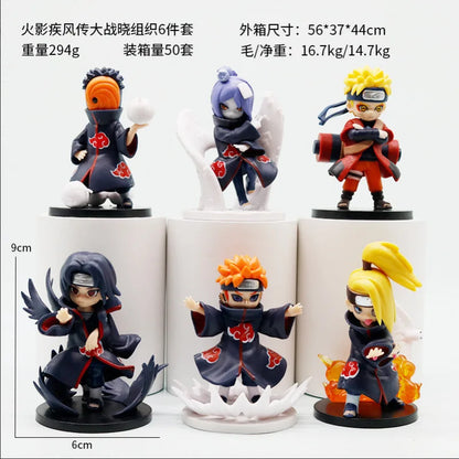 A Full Set of Small Organizations Naruto Hand-Made Q Version of Hand-Made Animation Boxed desktop Ornaments Gifts Around
