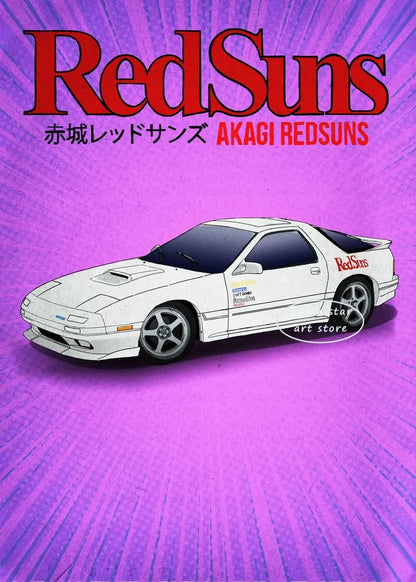 Initial D Takumi Canvas Poster
