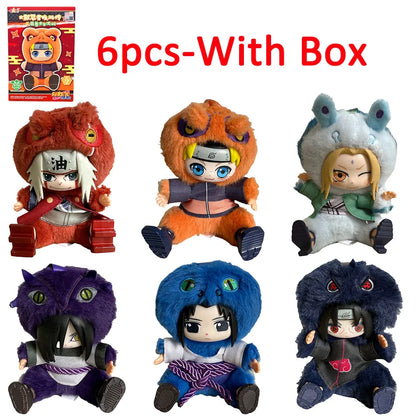 Naruto Cute Beast Party Blind Box Uzumaki Naruto Sasuke Tsunade Jiraiya Orochimaru Itachi Doll Collectible Anime Figurine Gift