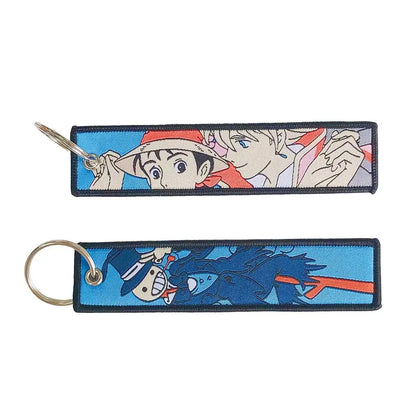Anime Girls Embroidery Keychain