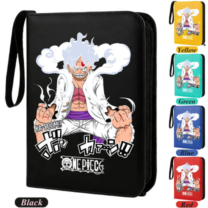 400pcs Anime ONE PIECE Zipper Card Album Book Collection Card Storage Folder Hold Zoro Luffy Game Cards Binder Holder Protector
