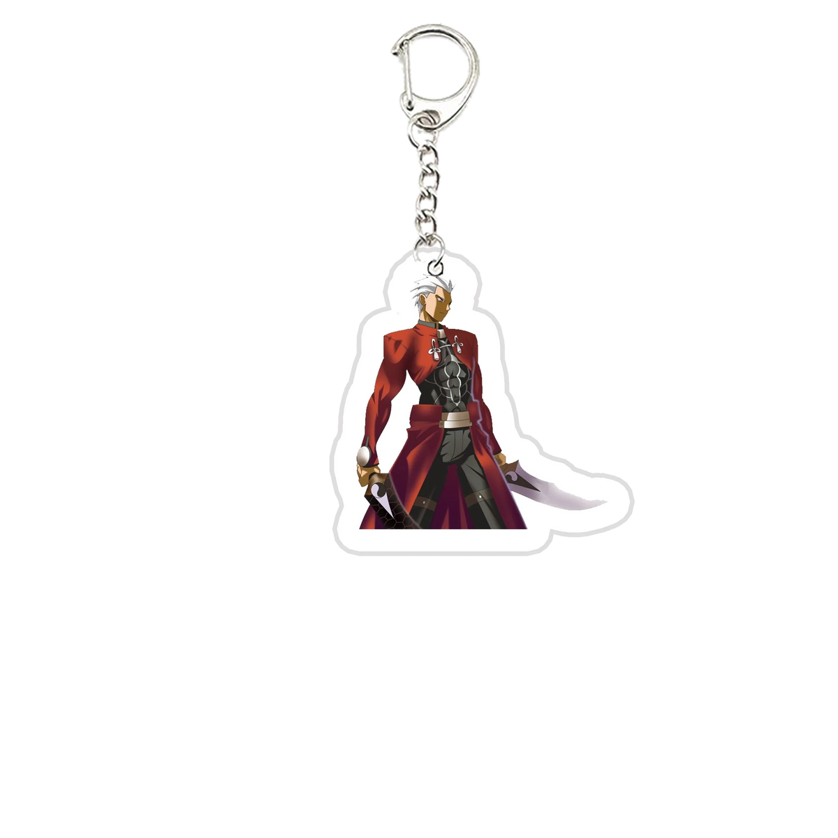 Acrylic Fate Stay Night Keyring Key Chains Cute Artoria Pendragon Saber KeyChain Pendant KeyRing for Accessories Bag Fans Gifts