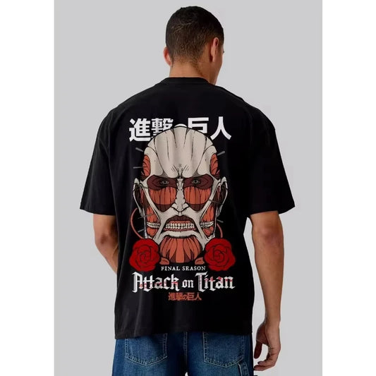 Anime Attack on Titan Printed T-shirt  Summer unisex Loose and Breathable cotton T-shirt Top