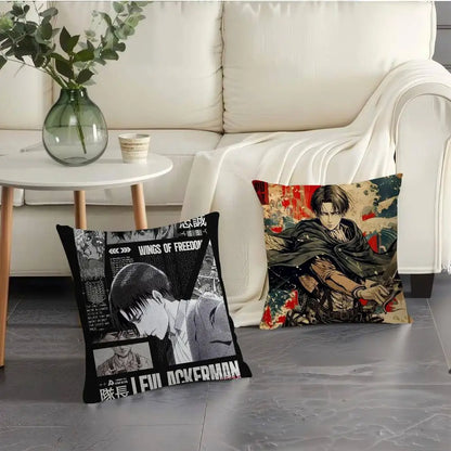 Anime Attack on Titan Levi Ackerman   Cushion Cover Car Throw Pillow Case For Sofa Car Christmas Gift