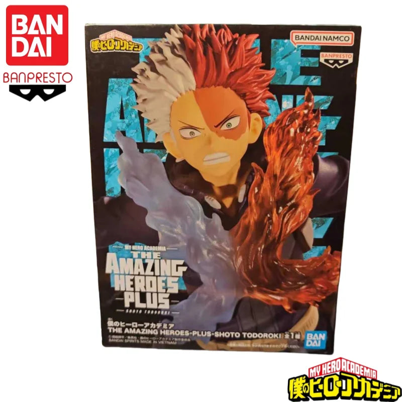 In Stock Original Bandai Banpresto My Hero Academia Todoroki Shoto Anime Characters Model Toy Birthday Present Garage