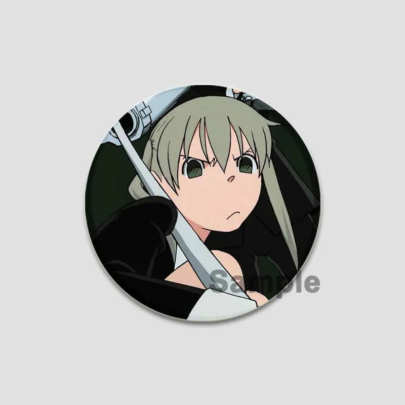 58/44/32mm Anime Soul Eater Round Pins Cartoon Badges