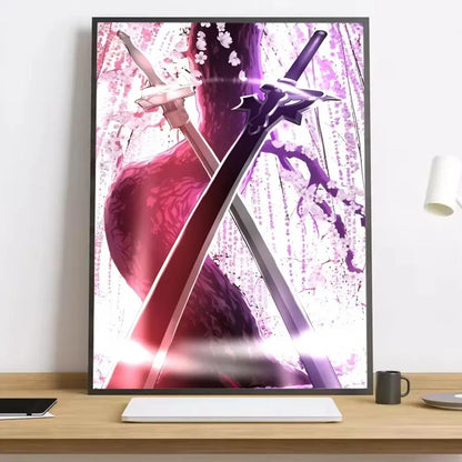 Sword Art Online Kirito Canvas Poster