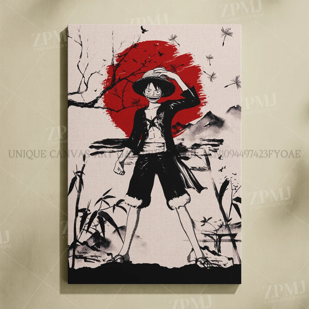 One Piece Monkey D. Luffy Canvas Poster