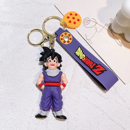 Dragon Ball Keychain Z Son Goku Vegeta Piccolo for Backpack Keyring Dragon Ball Cosplay Action Figures for Fans